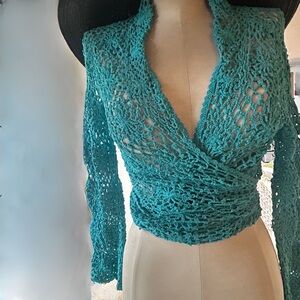 Escio Beautiful Crochet Cardigan. S. Like New
